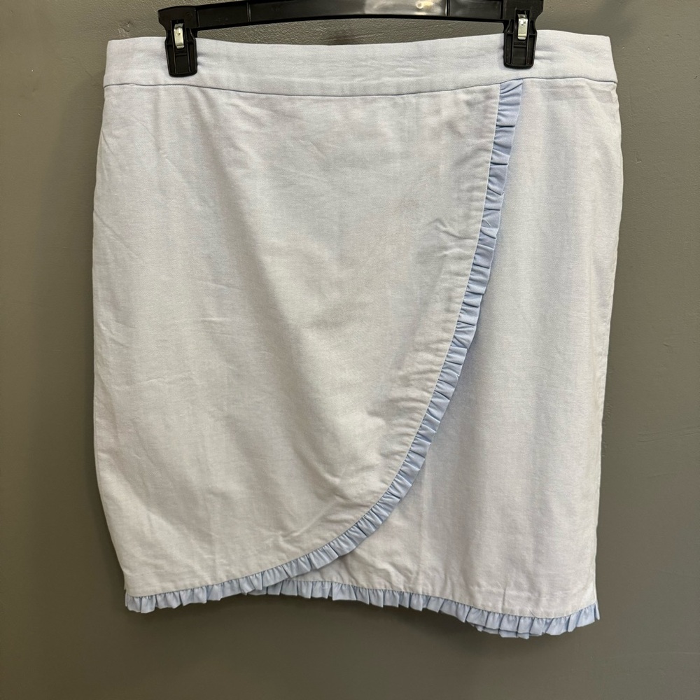 NWT J. Crew Oxford Ruffle Pencil Skirt Size 20 - Picture 4 of 8